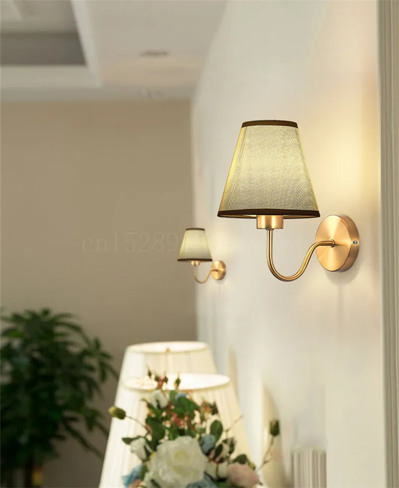 Country Style Textile Wall Light