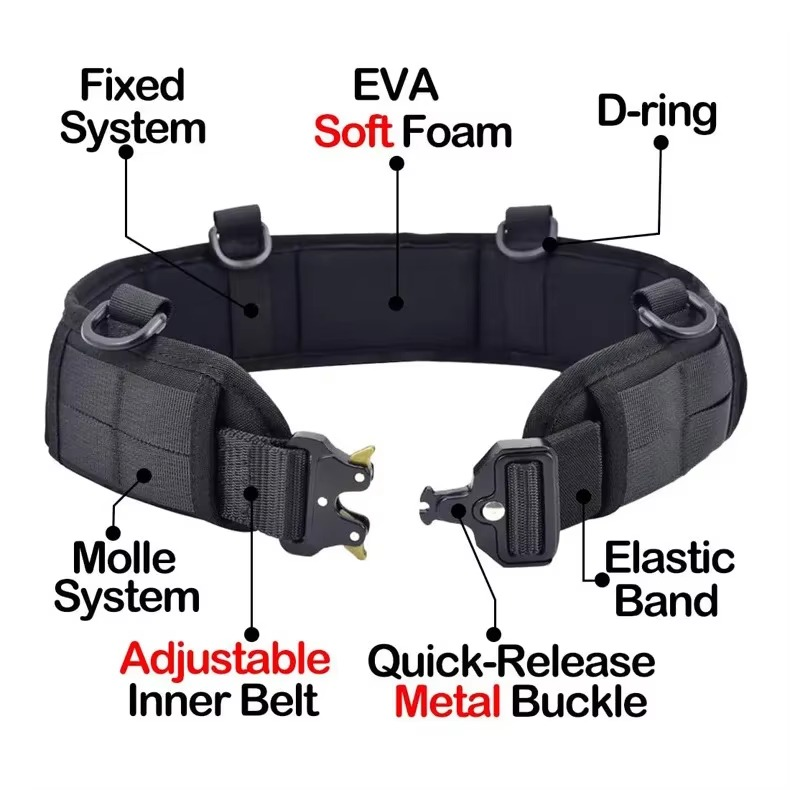 Durable Outdoor Quick Release Web Belt with Silver Buckle