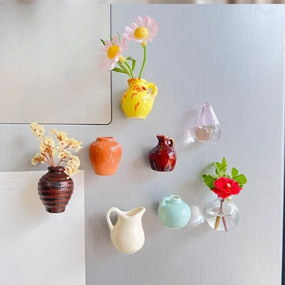 Small Adhesive Flower Vase Decoration