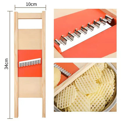 Easy Grip Potato Chip Slicer with Stainless Steel Blade - Cofik