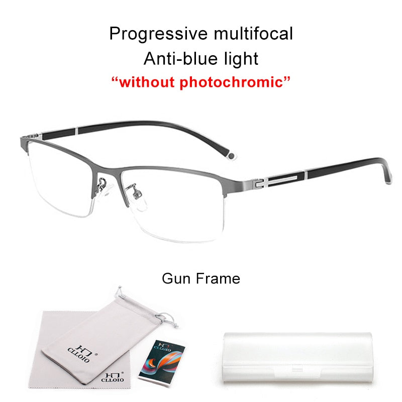 Stylish Progressive Blue Blocker Reading Glasses