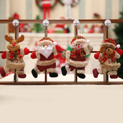 Festive Holiday Decor Ornament Set with Santa & Friends