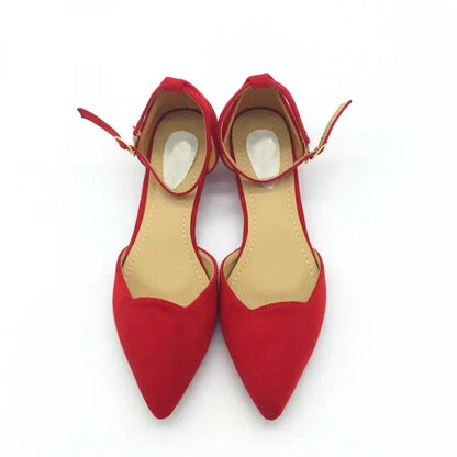 Women's Classic Low Heel Blue Pump Shoes