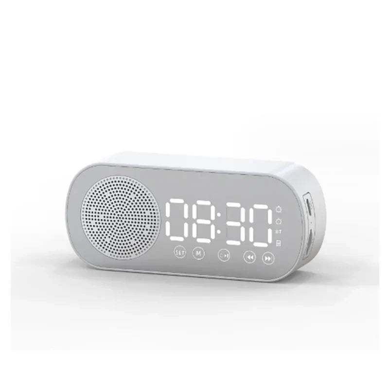 Compact Digital Clock Radio with Bluetooth Speaker