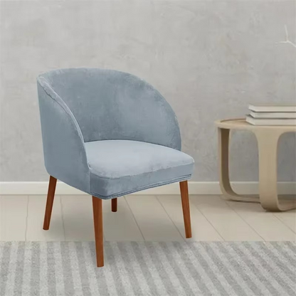 Stretchy Velvet Chair Cover for Round Arm Chairs
