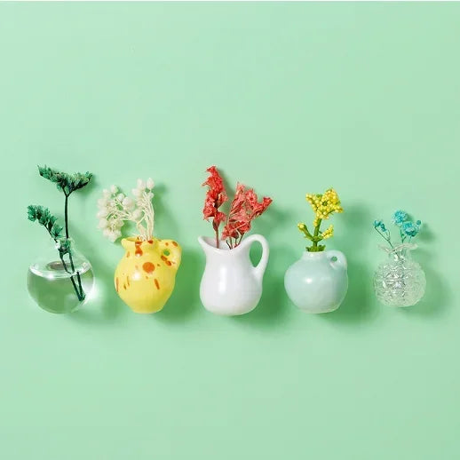 Small Adhesive Flower Vase Decoration