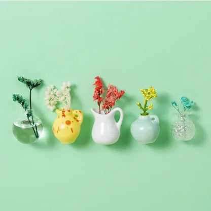 Small Adhesive Flower Vase Decoration