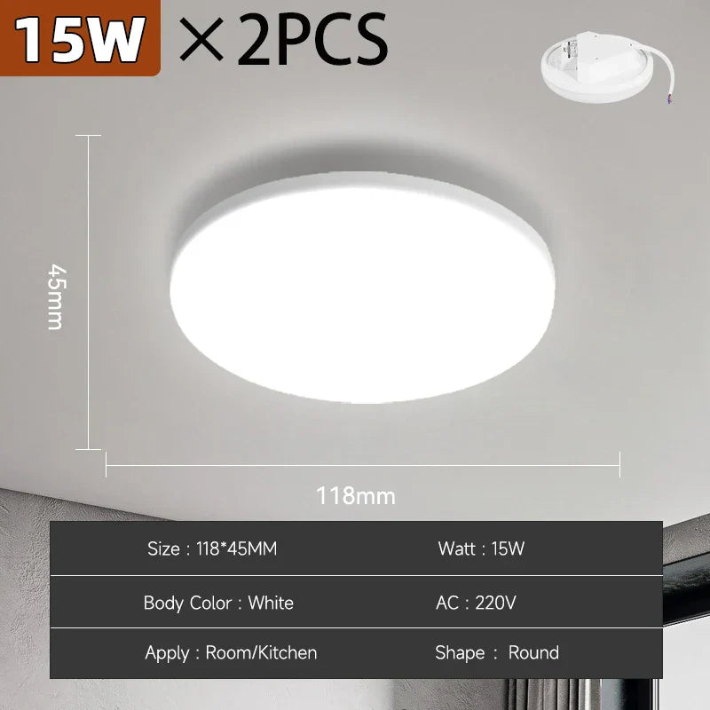 Bright Round LED Ceiling Light 18-72W