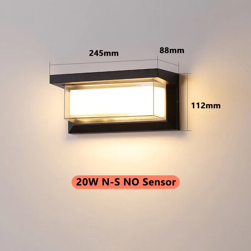 Bright Outdoor Security Wall Lamp with Motion Sensor