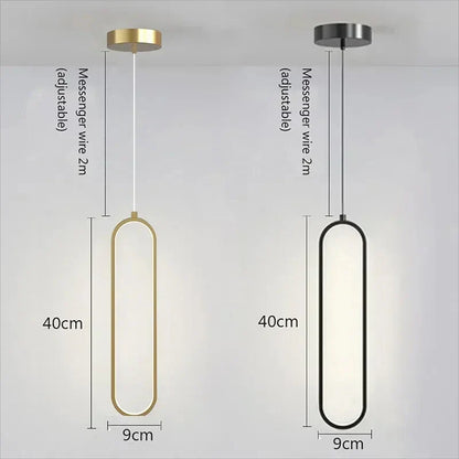 Elegant Black Gold Pendant Ceiling Light