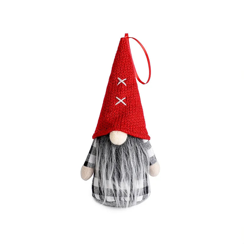 Fun Christmas Gnome Figurines with Bells & Holly
