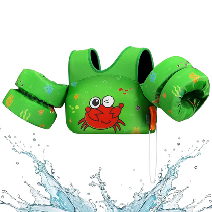 Children's Swim Vest with Arm Floats and Safety Whistle