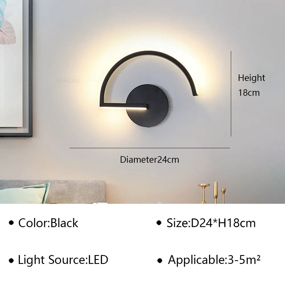 Contemporary LED Bedside Wall Light Fixture