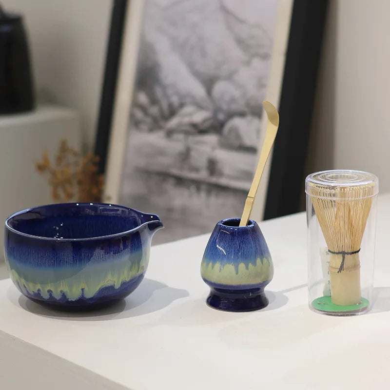Delicate Green Tea Ceramic 4-Piece Gift Set
