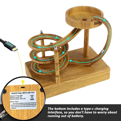 Interactive Wooden Kinetic Ball Roller Toy