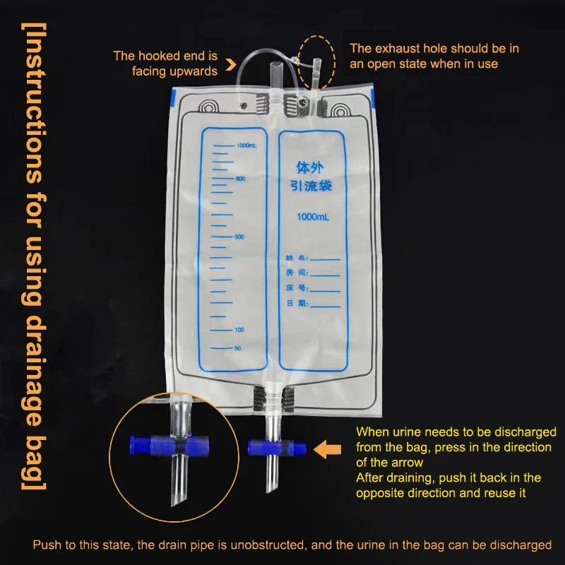 Adult Urine Collector Kit with Silicone Catheter Bag