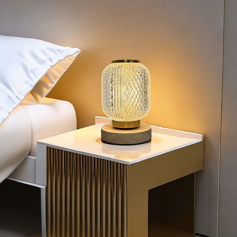 Elegant Gold Crystal Table Lamp
