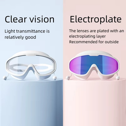 Clear Adult Swim Goggles - Waterproof UV Protection