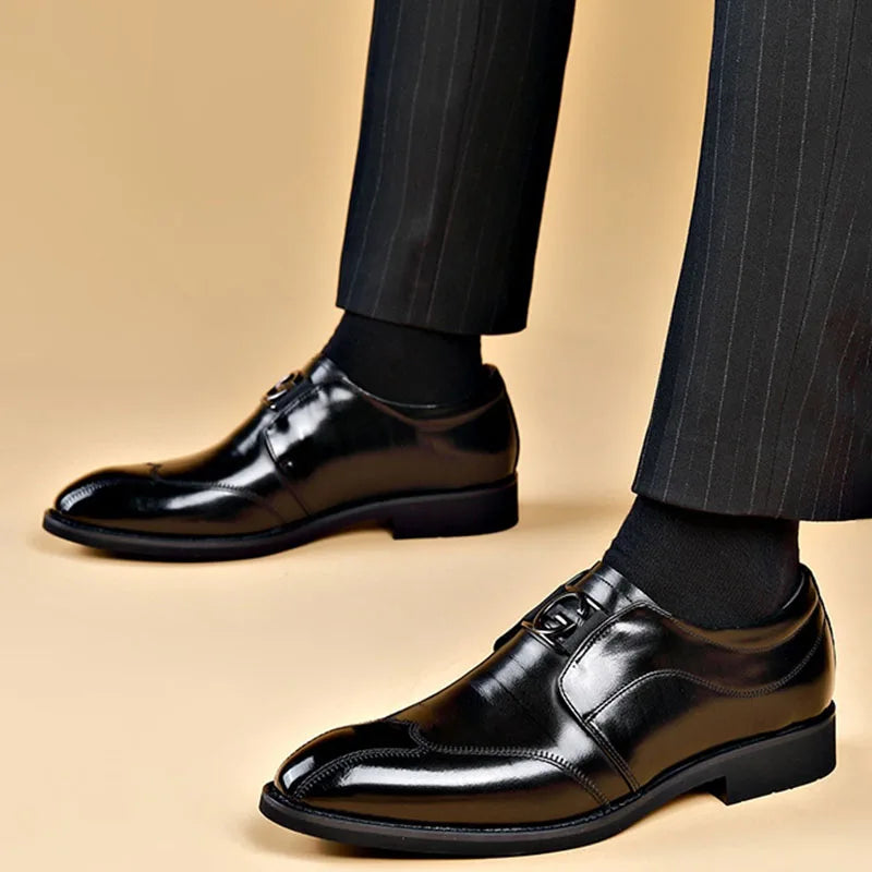 Classic Mens Leather Oxford Dress Shoes
