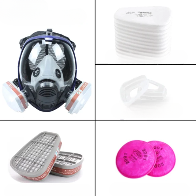 Protec | Full Face Respirator Mask with Fog-Free Lens and Air Filters