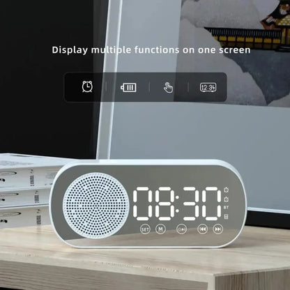 Compact Digital Clock Radio with Bluetooth Speaker