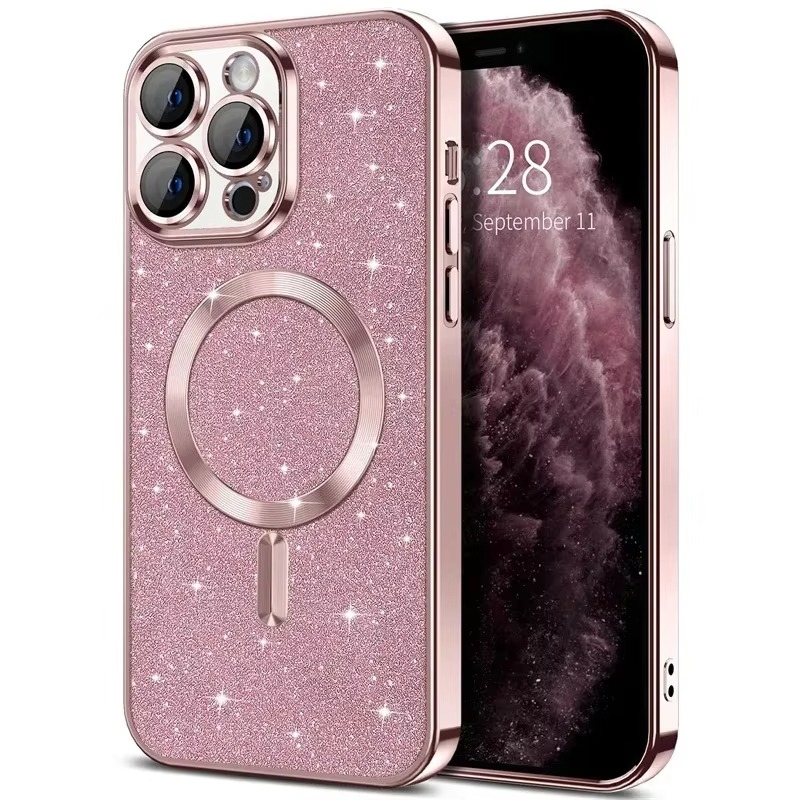 Shiny Metal Phone Case with MagSafe for iPhone