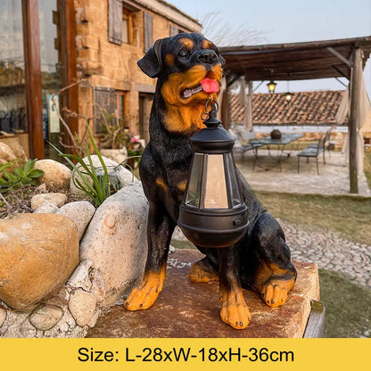 Outdoor Garden Solar Dog Figure Lamp