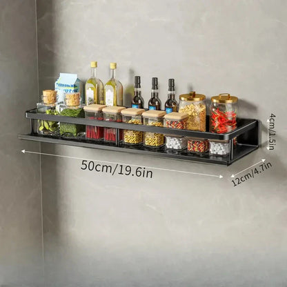 Dark Wood Kitchen Storage Shelf
