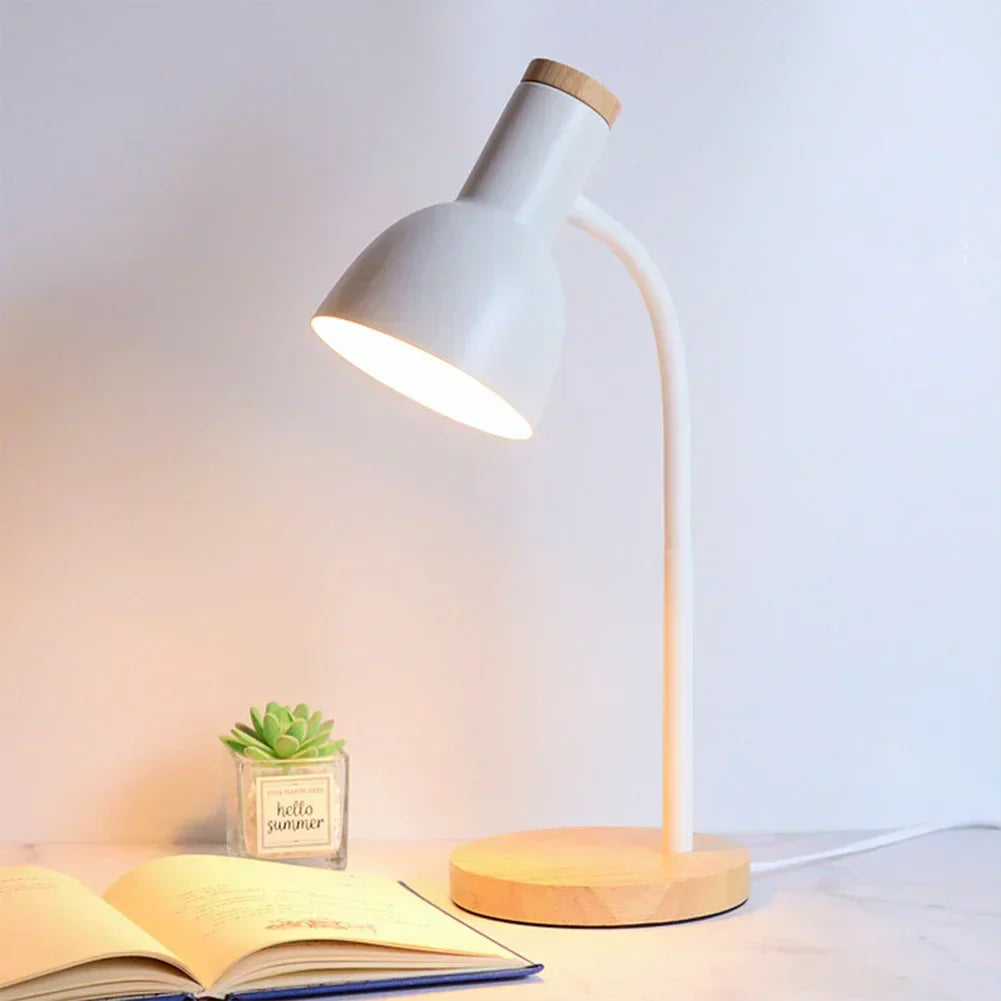 Rustic Wooden Modern LED Table Lamp