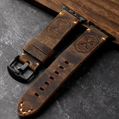 Authentic Leather Cowhide Apple Watch Strap