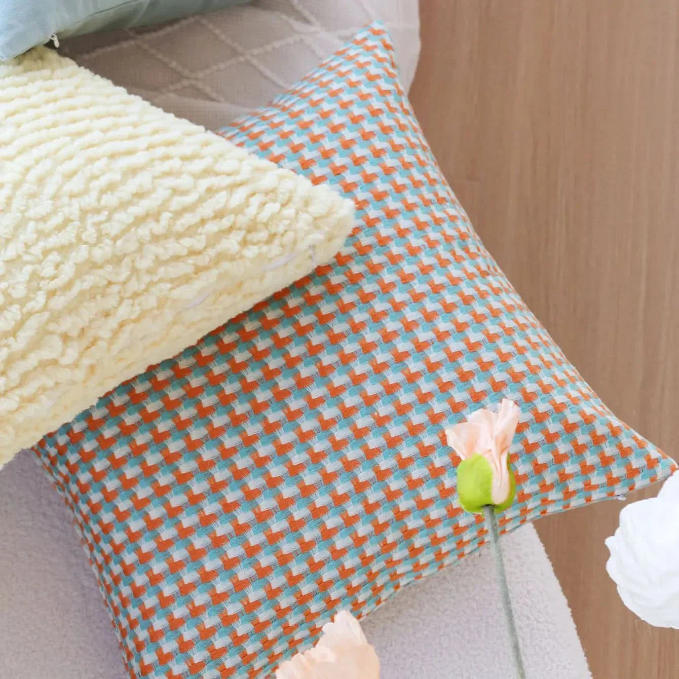 Cozy Nordic Soft Square Pillow Cover 45x45cm