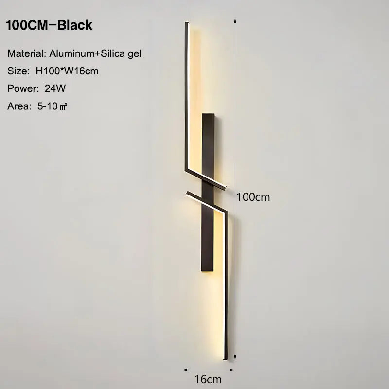 Elegant Gold LED Wall Light Fixture