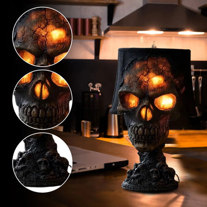 Spooky Skull Table Light Dark Decor