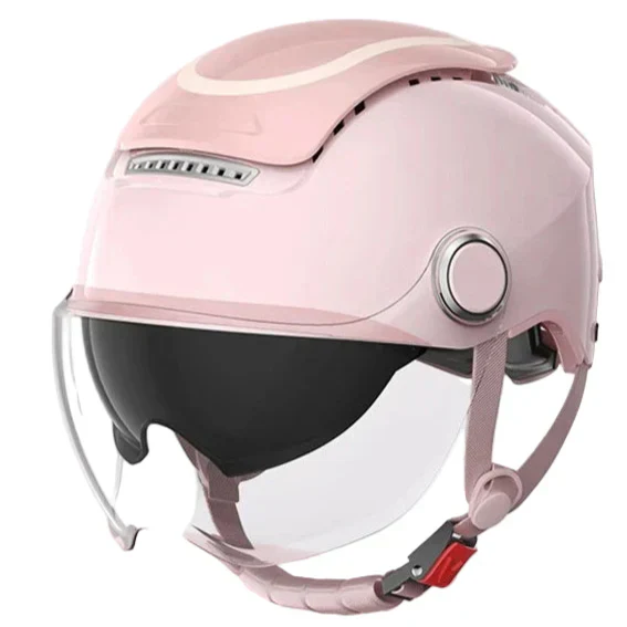 Lightweight Open Face Motorbike Helmet with Dual Visor
