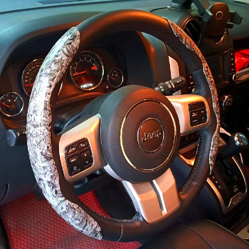 GripMax | Anti-Slip Wooden Pattern Steering Wheel Cover - Cofik