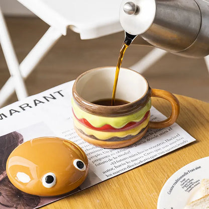 Fun Food Shaped Ceramic Burger Mug