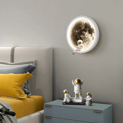 Space LED Moon Wall Lamp