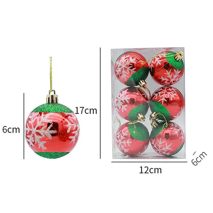 Luxury Red Gold Christmas Tree Baubles Set