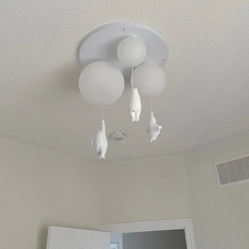 Colorful Teddy Bear Ceiling Light