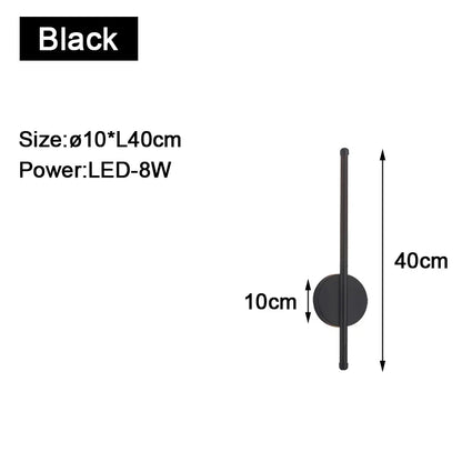 Modern Black Indoor LED Wall Lamp