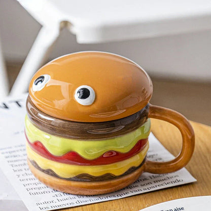 Fun Food Shaped Ceramic Burger Mug