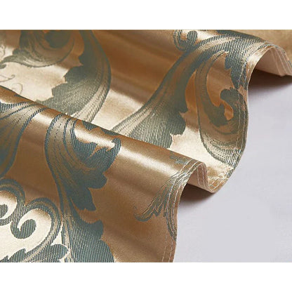 Elegant Soft Gold Blue Patterned Duvet Cover