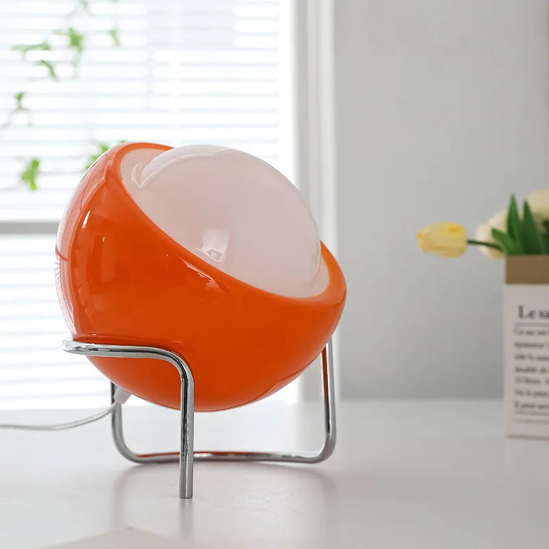 Modern Glass Desk Lamp with LED Night Light