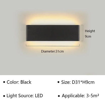 Contemporary LED Wall Light with Soft Warm Glow