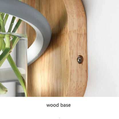 Rustic Wooden Garden Wall Light Lamp