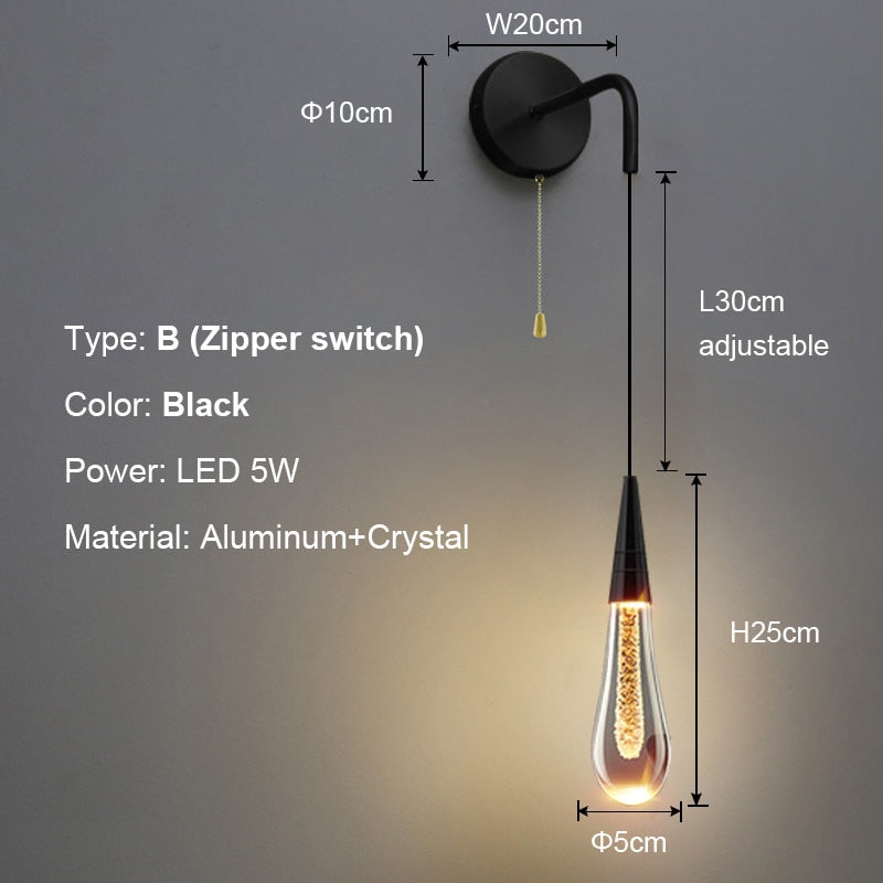 Elegant Glass Panel Wall Lamp