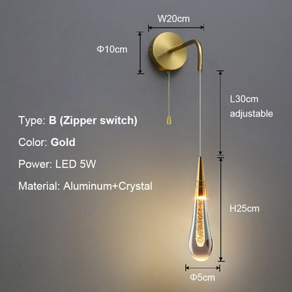 Elegant Glass Panel Wall Lamp