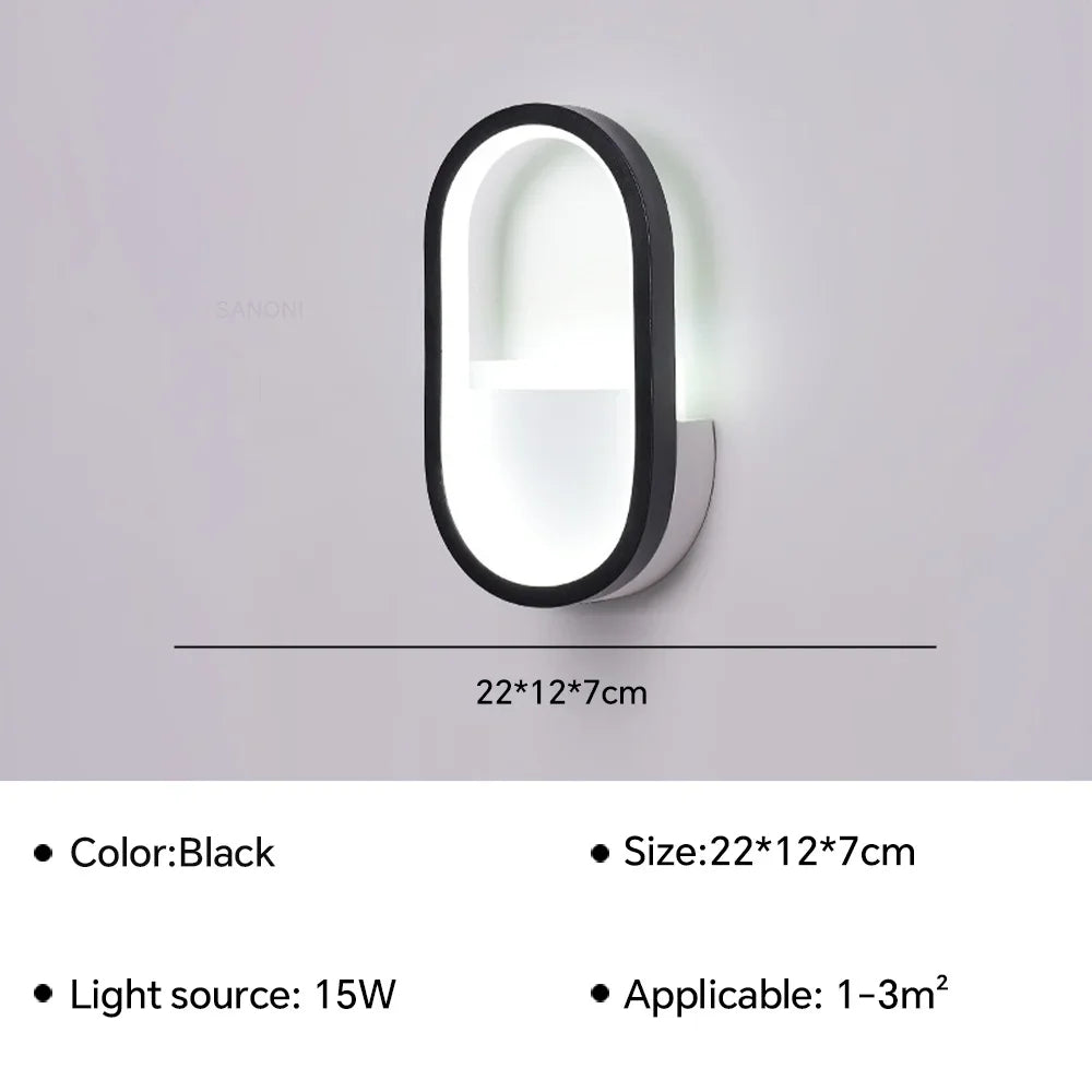 Contemporary LED Bedside Wall Light Fixture