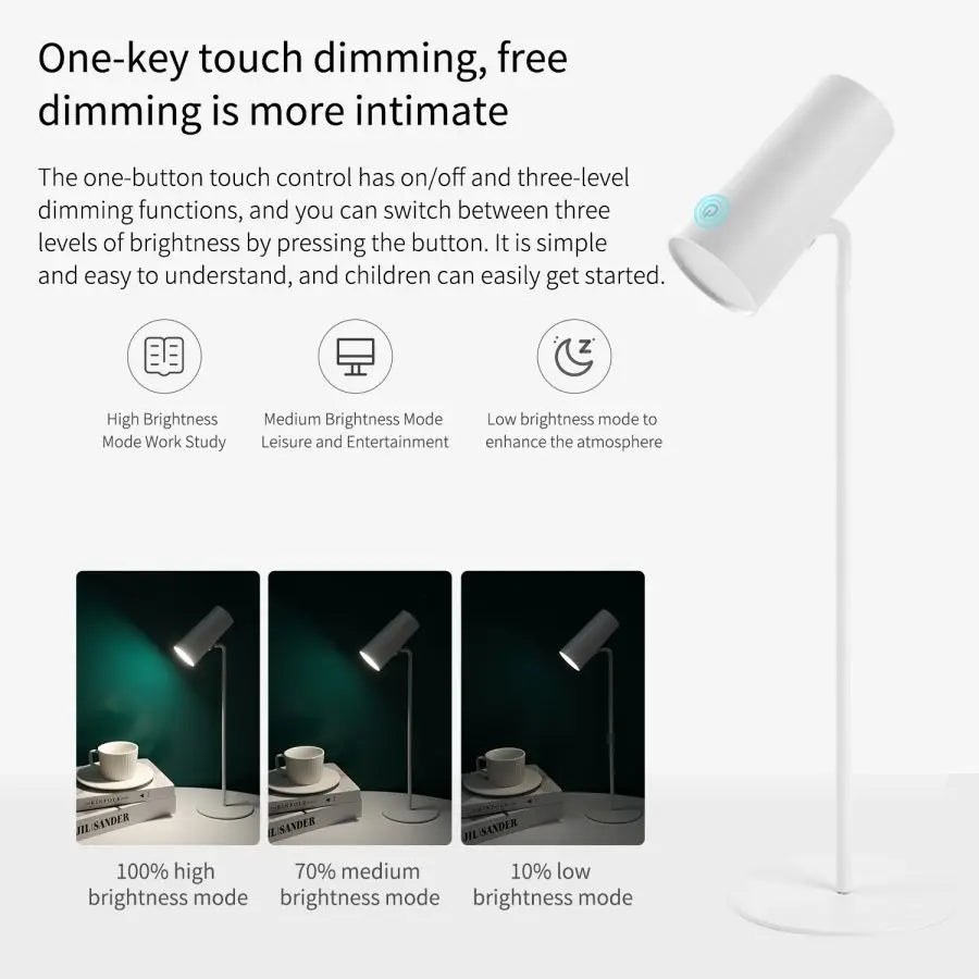 Bright LED Desk Lamp with USB Recharge