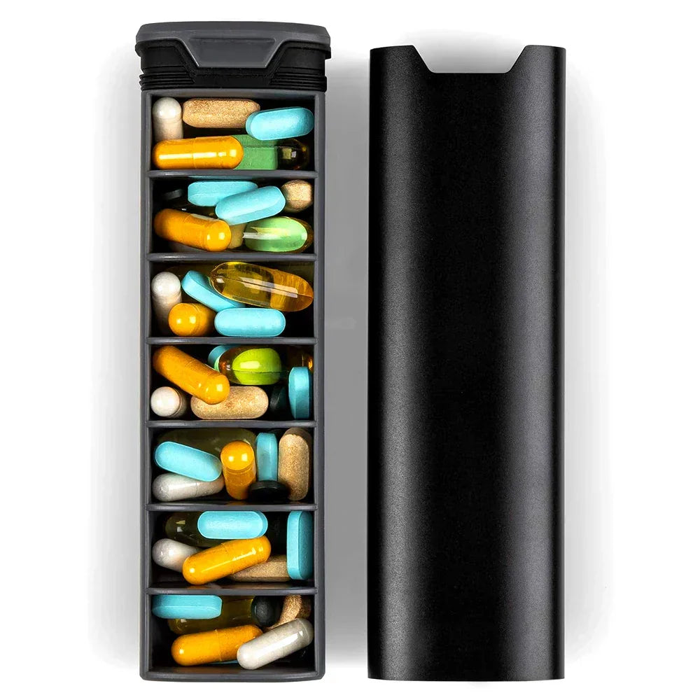 Daily Pill Box - Portable Waterproof Medication Holder